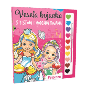 Vesela bojanka - PRINCEZE s kistom i vodenim bojama