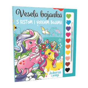 Vesela bojanka - JEDNOROZI I PONIJI s kistom i vodenim bojama