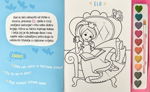 Vesela bojanka - PRINCEZE s kistom i vodenim bojama - Slika 3